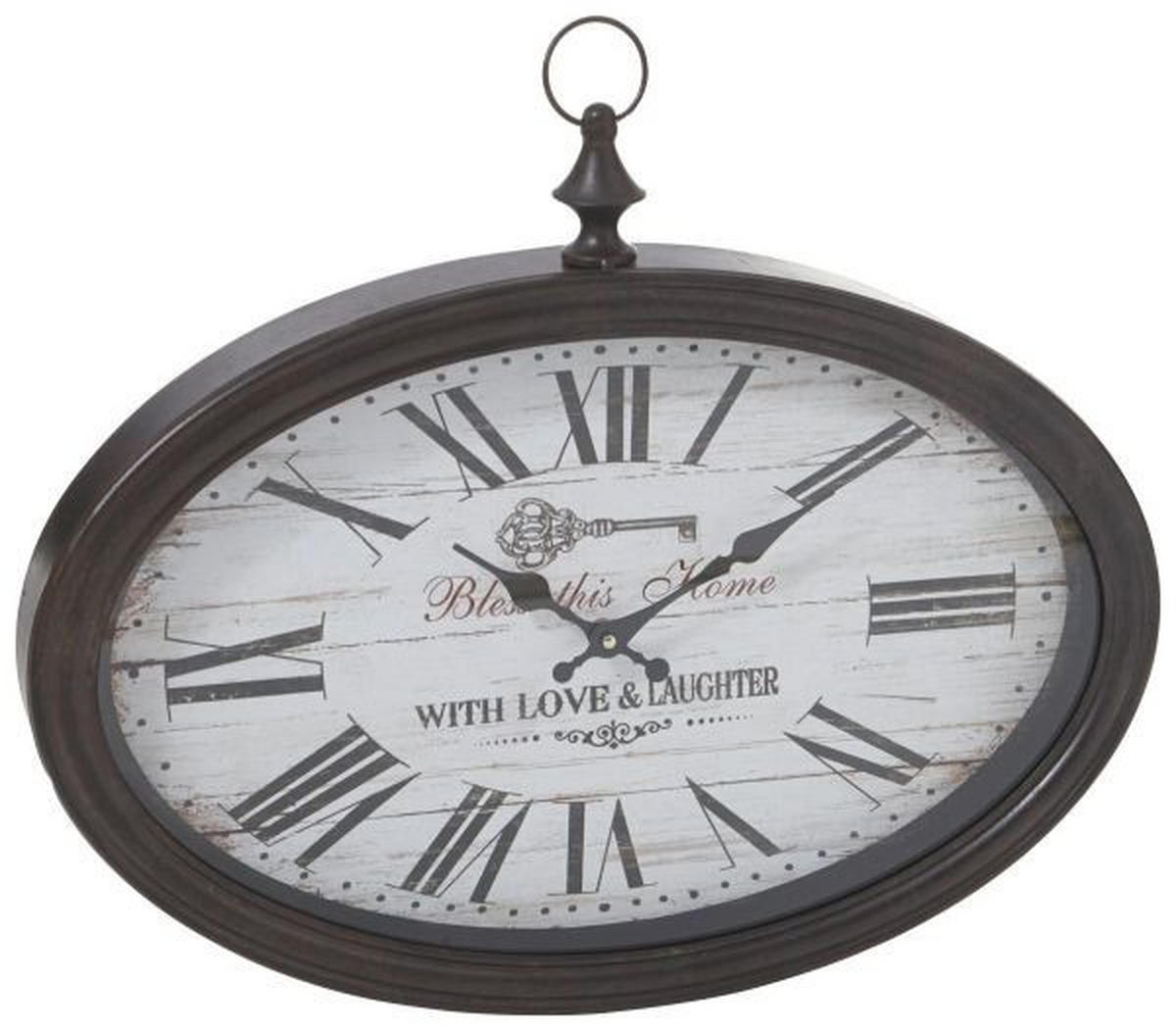 STENSKA URA  rjava  - rjava, Konvencionalno, papir/kovina (50/40/5cm) - Ambia Home