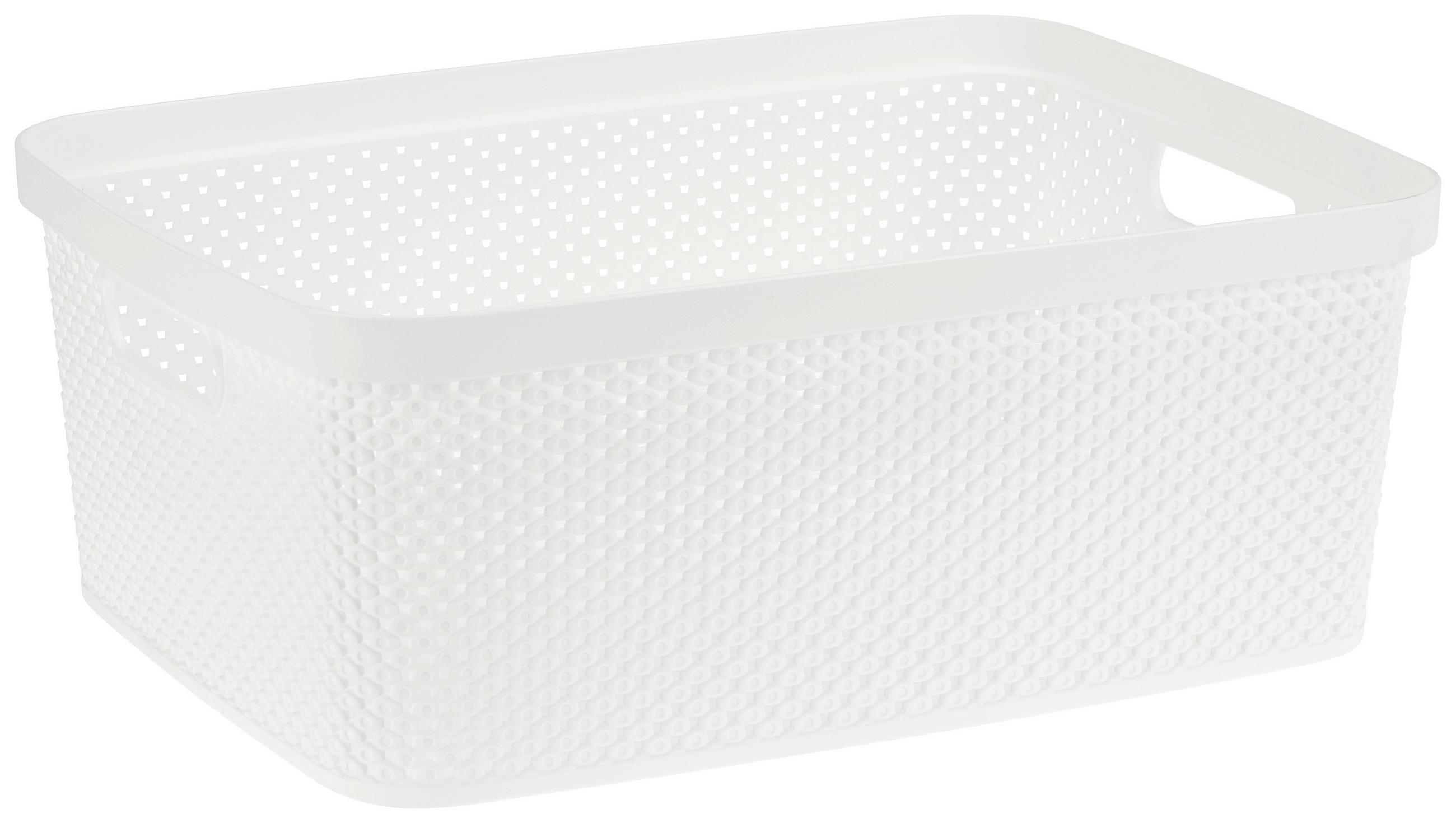 Aufbewahrungskorb Diamond 38,5x15 Cm Kunststoff Weiß