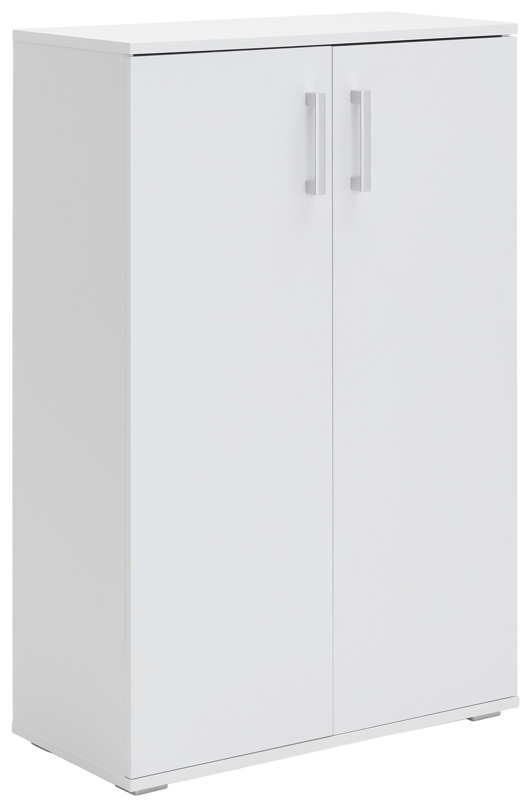 SCHUHSCHRANK Weiß  - Alufarben/Weiß, KONVENTIONELL, Holzwerkstoff/Kunststoff (70/106/33,4cm) - Xora