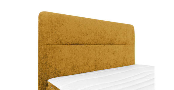 BOXSPRINGBETT 140/200 cm in Currygelb - Currygelb/Schwarz, Design, Textil/Metall (140/200cm) - Esposa