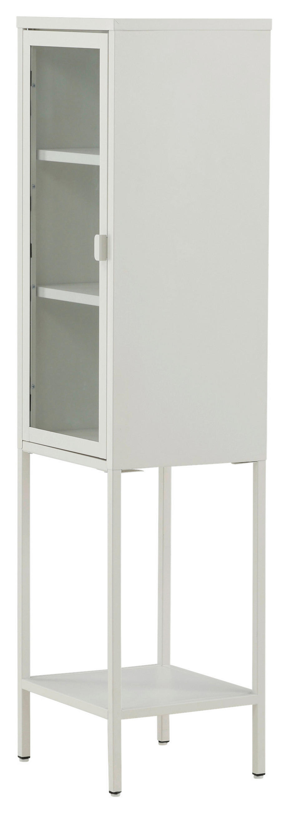 VITRINE in Weiß  - Weiß, Design, Metall (40,5/150/35cm) - Livetastic
