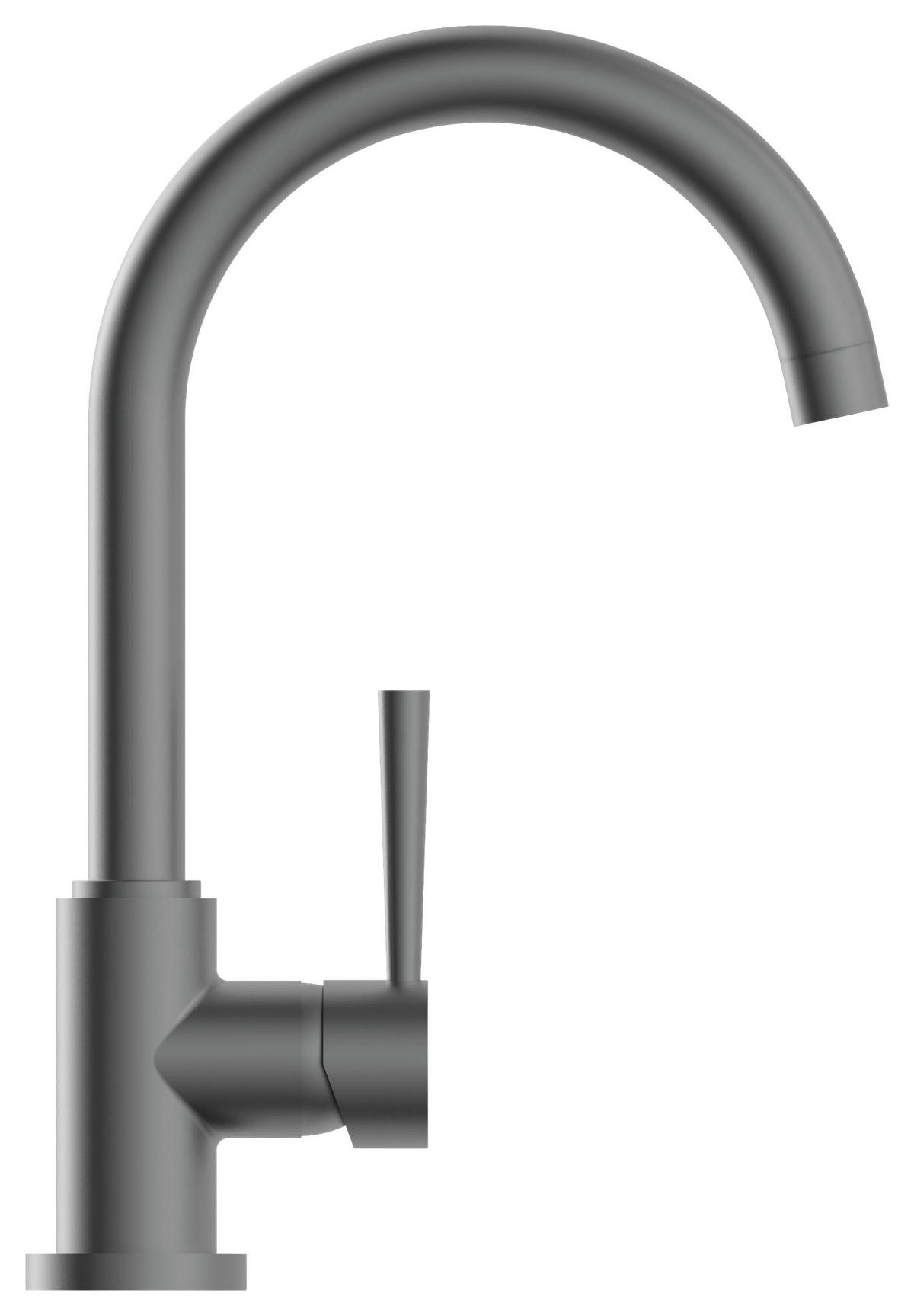 KÜCHENARMATUR  - Graphitfarben, Basics, Metall (5,9/34/22,5cm) - Schütte