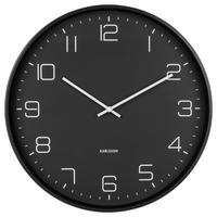 NÁSTĚNNÉ HODINY, černá, 40/40/4,5 cm - černá, Basics, kov (40/40/4,5cm) - Karlsson