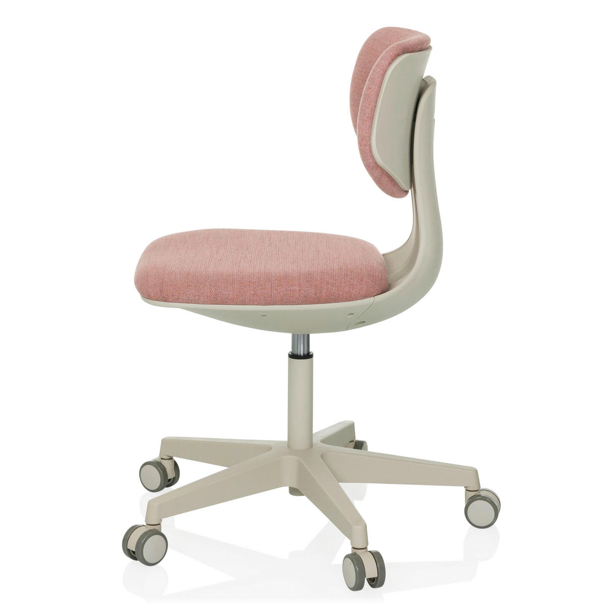 OTOČNÁ ŽIDLE PRO MLÁDEŽ, struktura, růžová - růžová/šedobílá, Moderní, textil/plast (51/72 - 87/51cm) - MID.YOU