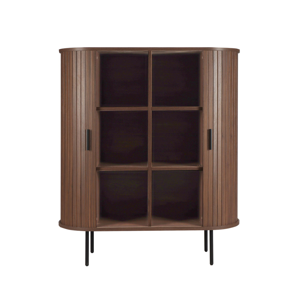 KOMMODE  in 100/118/40 cm  - Walnussfarben/Schwarz, Design, Holzwerkstoff/Metall (100/118/40cm) - Livetastic