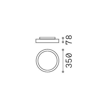 LED-DECKENLEUCHTE Bianco 35/7,8 cm   - Weiß, Basics, Kunststoff/Metall (35/7,8cm)