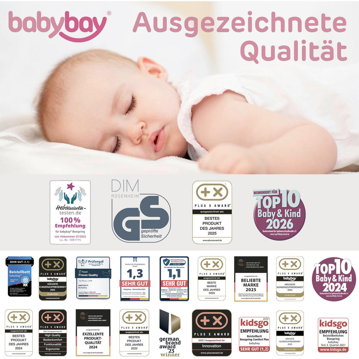 BEISTELLBETTMATRATZE babybay® Matratze MediTex® Wave 3D  - Multicolor, Basics, Naturmaterialien (81/39,5/5cm) - Babybay