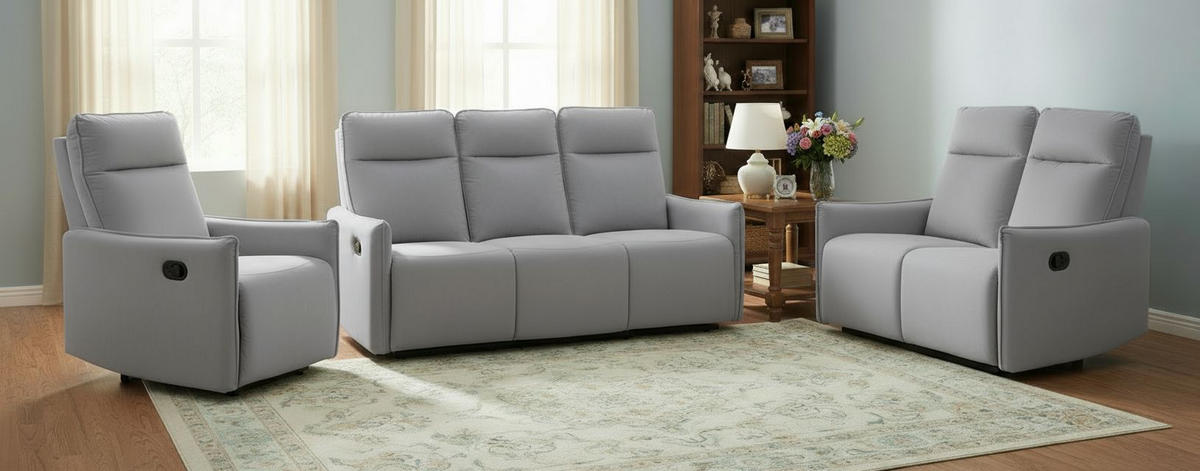 SJEDEĆA GARNITURA tekstil  tamno siva   - tamno siva, Konvencionalno, tekstil/metal (72/102/88cm) - P & B