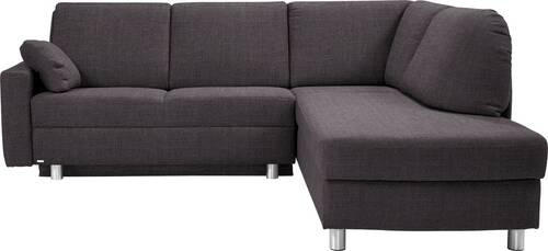 ECKSOFA in Chenille Schieferfarben, Dunkelgrau  227/208 cm  - Schieferfarben/Dunkelgrau, KONVENTIONELL, Textil/Metall (227/208cm) - Sedda