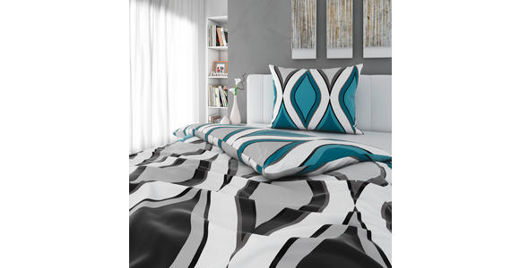 BETTWÄSCHE Satin 200/200 cm - Blau, KONVENTIONELL (200/200cm) - Esposa