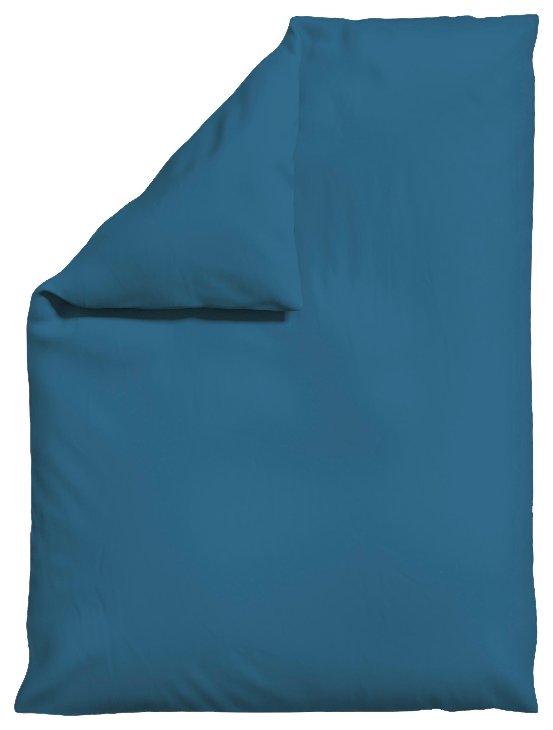 BETTDECKENBEZUG KNITTED JERSEY Jersey 155/220 cm  - Blau, Basics, Textil (155/220cm) - Schlafgut
