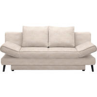 SCHLAFSOFA  in Flachgewebe Sandfarben  - Sandfarben/Schwarz, Design, Textil/Metall (200/85/90cm) - Xora