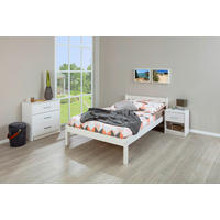 BETT 90/200 cm  in Weiß  - Weiß, Basics, Holz (90/200cm) - MID.YOU