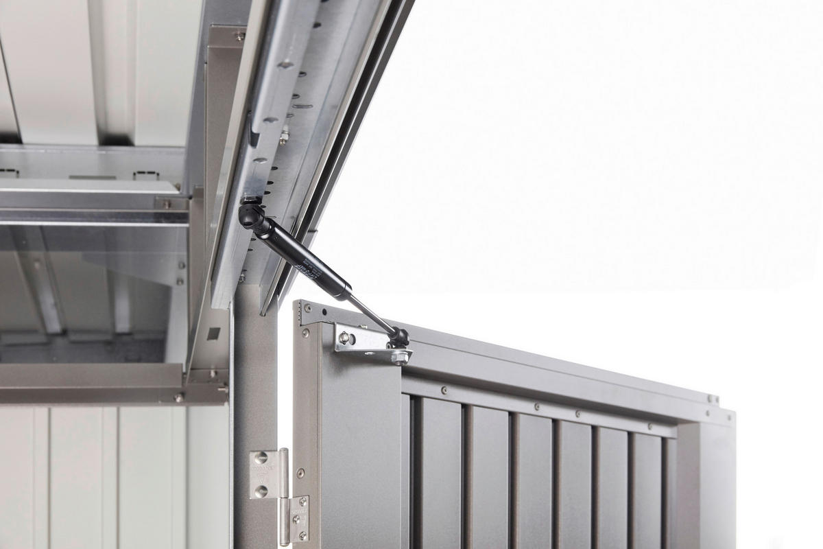 GERÄTEHAUS 180/218/220 cm  - Grau, Design, Metall (180/218/220cm) - Biohort