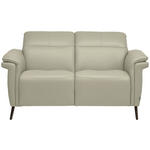 2-SITZER-SOFA  in Echtleder Silberfarben   - Silberfarben/Schwarz, Design, Leder/Metall (162/79/104cm) - Belluti