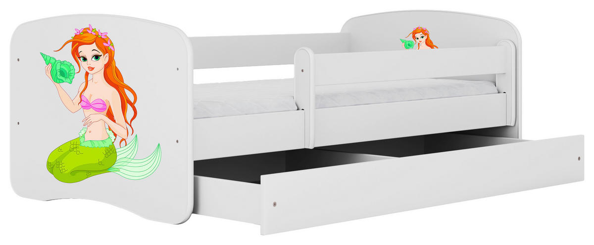 KINDER-/JUNIORBETT 80/160 cm  in Weiß  - Birkefarben/Weiß, MODERN, Holz/Holzwerkstoff (80/160cm) - MID.YOU