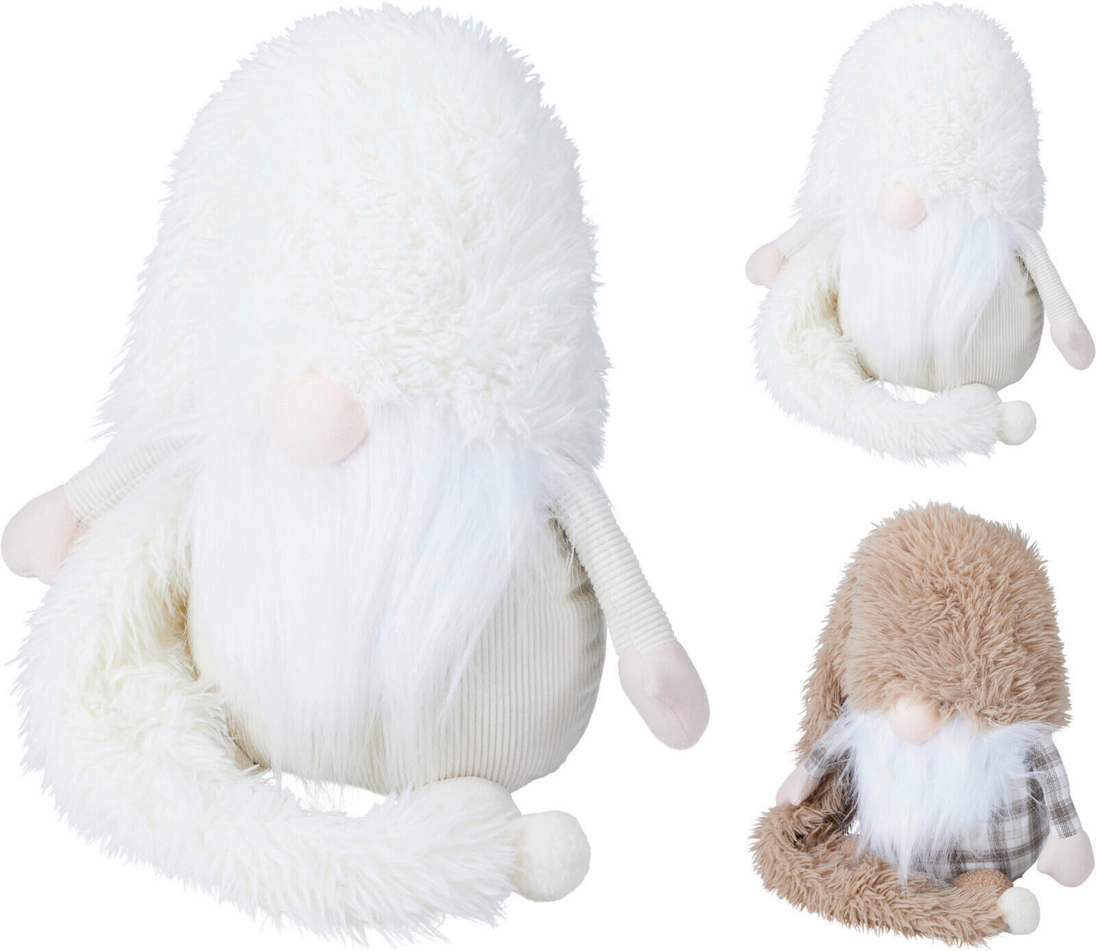 WEIHNACHTSFIGUR - Creme, LIFESTYLE, Textil (16/11/36 - 116cm)
