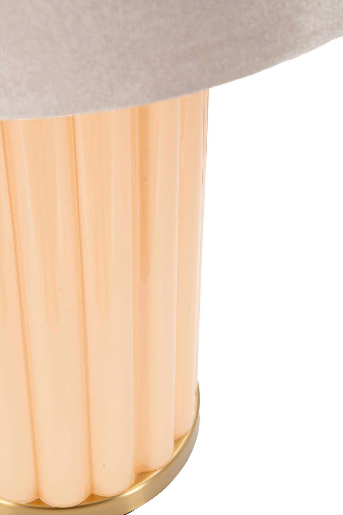 TISCHLEUCHTE   - Perlmutt/Goldfarben, Basics, Glas/Textil (40.5/69.5/40.5cm)