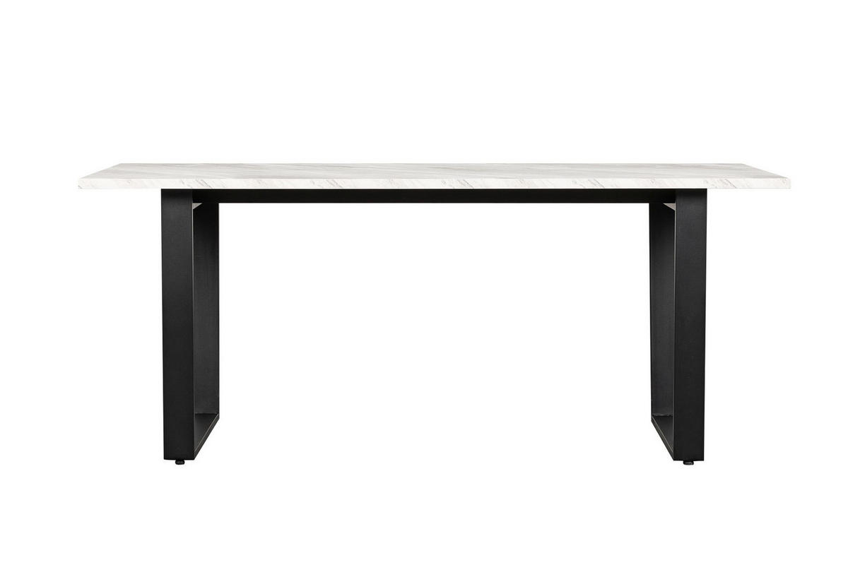 TRPEZARIJSKI STO  bela   - bela/crna, Moderno, metal/pločasti materijal (180/76/90cm) - Hom`in