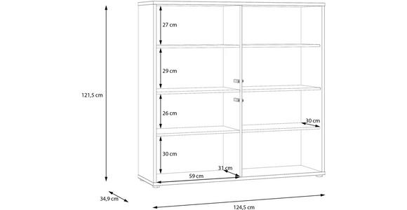 HIGHBOARD  124,5/121,5/34,9 cm  - Terracotta/Grau, MODERN, Holzwerkstoff/Kunststoff (124,5/121,5/34,9cm) - Carryhome