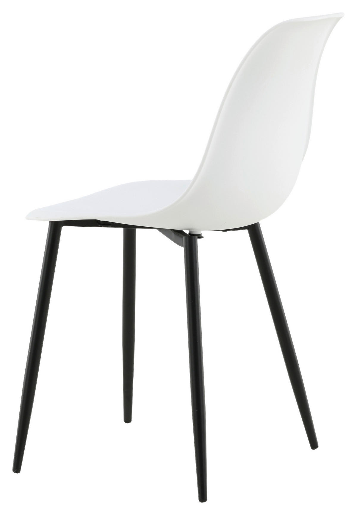 STOLSET 2 styck stål matt  - vit/svart, Design, metall/plast (45,5/81/58cm) - Livetastic