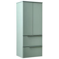 MIDISCHRANK 50/125/37 cm  - Schwarz/Hellgrün, Konventionell, Glas/Holzwerkstoff (50/125/37cm) - Dieter Knoll