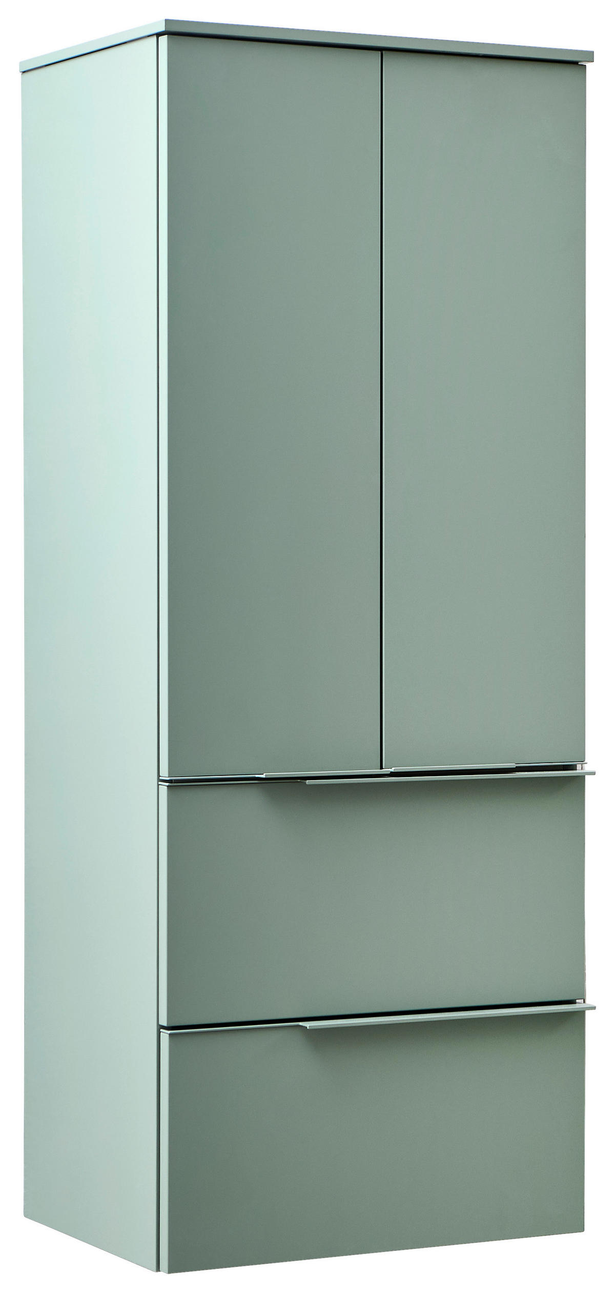 MIDISCHRANK 50/125/37 cm  - Schwarz/Hellgrün, Konventionell, Glas/Holzwerkstoff (50/125/37cm) - Dieter Knoll