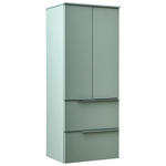 MIDISCHRANK 50/125/37 cm - Schwarz/Hellgrün, KONVENTIONELL, Glas/Holzwerkstoff (50/125/37cm) - Dieter Knoll