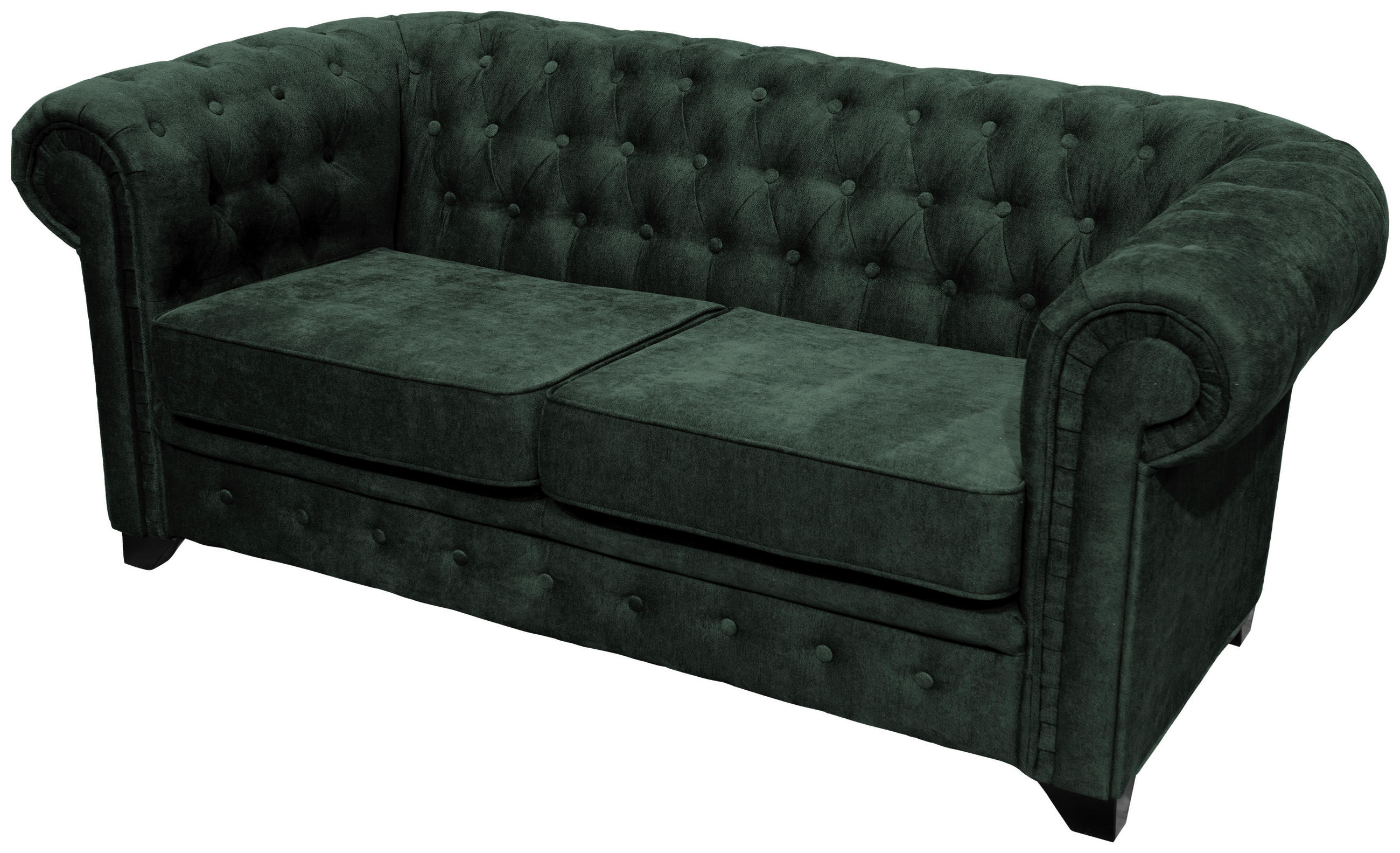 Livetastic POHOVKA CHESTERFIELD, dřevo, textil, kompozitní dřevo, tmavě zelená