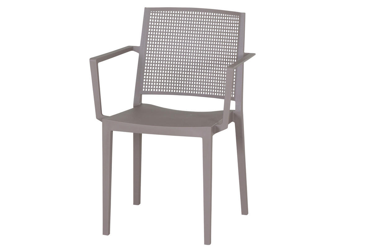 GARTENGARNITUR 5-teilig  - Taupe, Basics, Holzwerkstoff/Kunststoff (80/80/80cm) - Siena Garden
