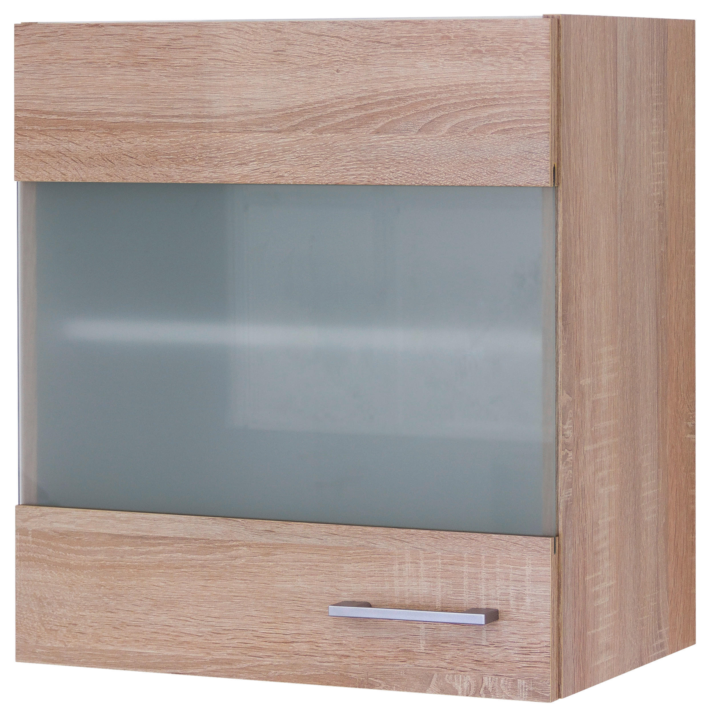 KÜCHENOBERSCHRANK 50/54,8/32 cm  in Weiß, Sonoma Eiche  - Alufarben/Weiß, KONVENTIONELL, Holzwerkstoff/Kunststoff (50/54,8/32cm) - FlexWell