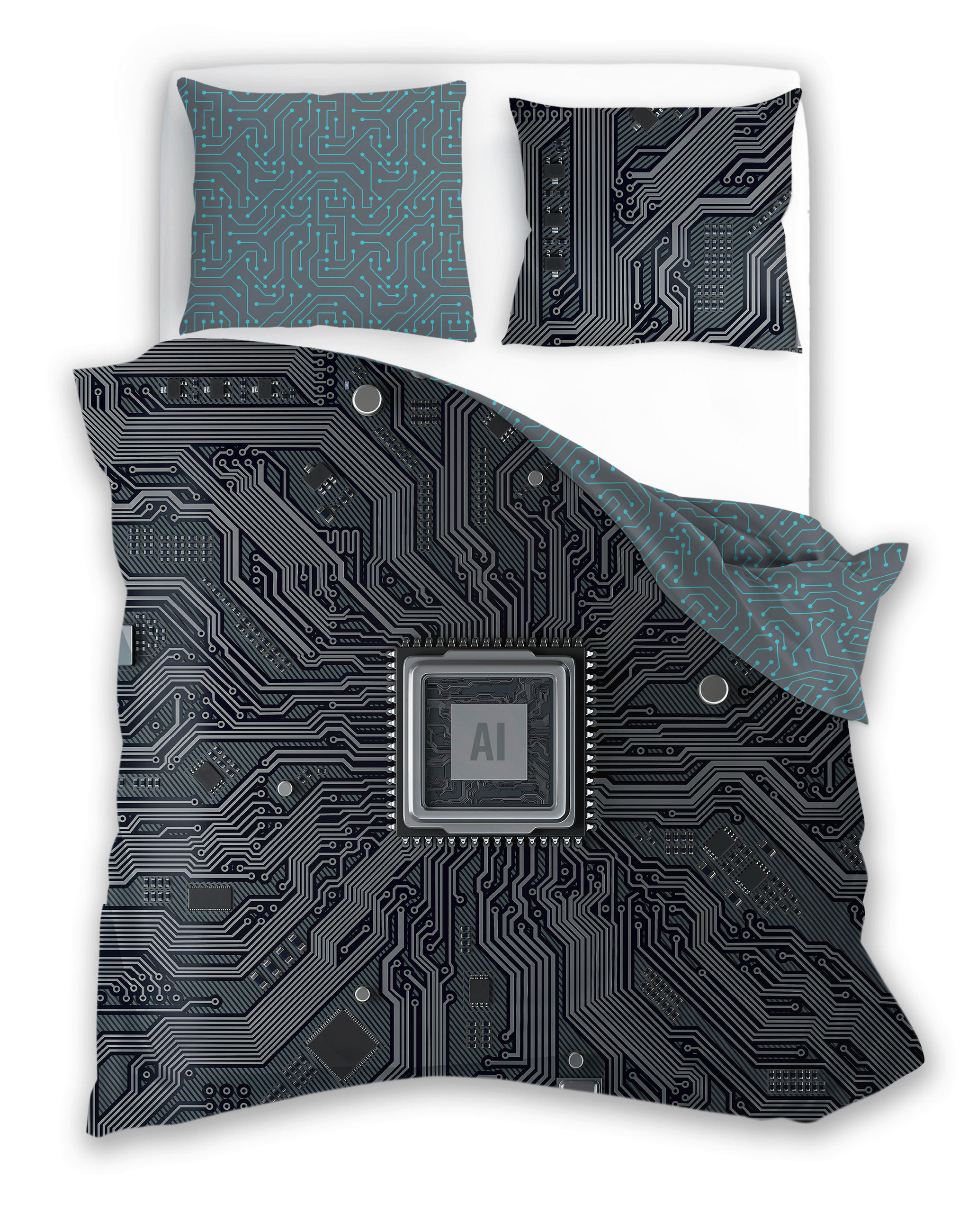 GYEREK PAPLAN-PÁRNAHUZAT SZET 140/200 cm  - fekete, Konventionell, textil (140/200cm)