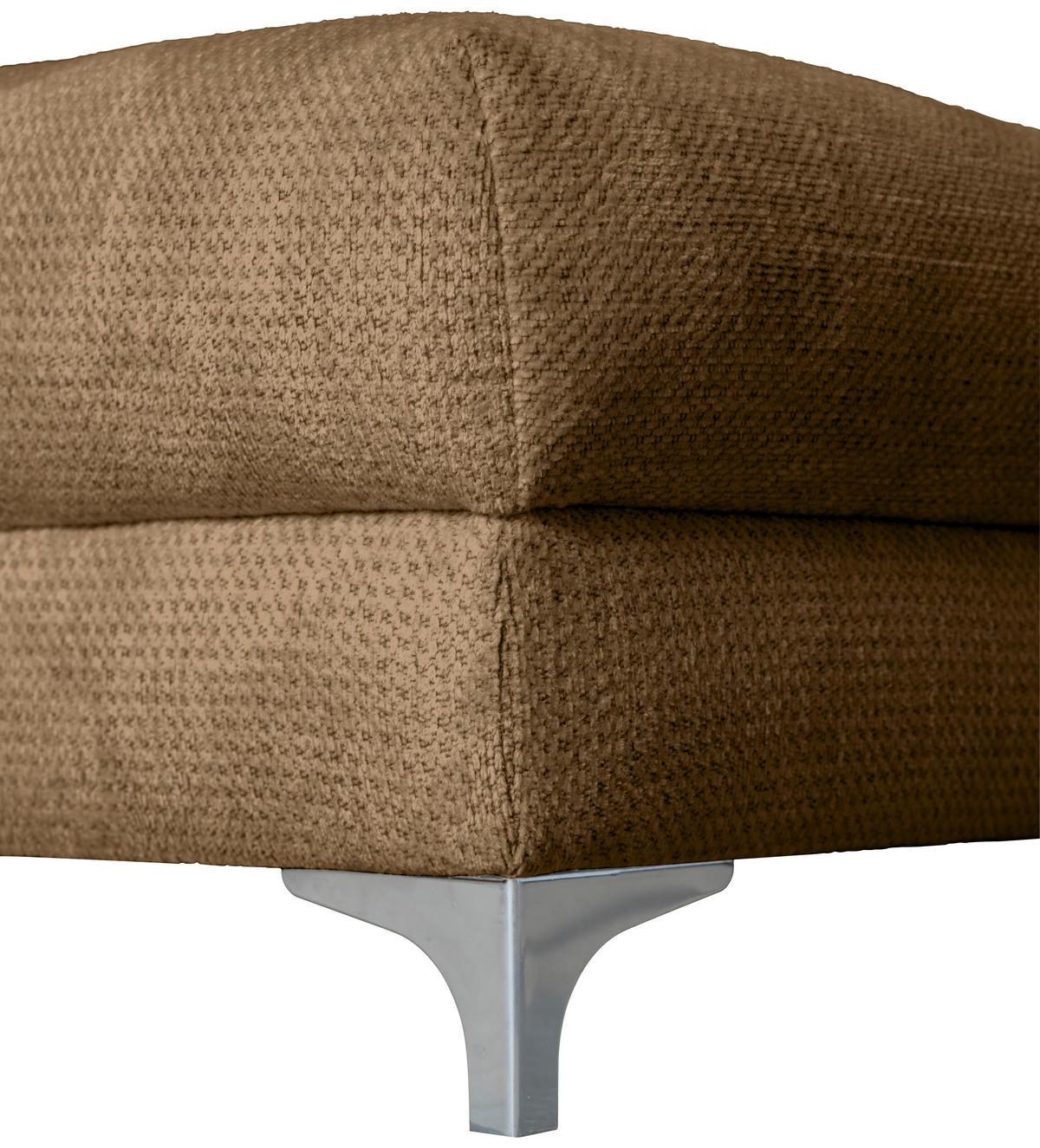 ECKSOFA in Chenille Rostfarben  227/329 cm  - Chromfarben/Rostfarben, KONVENTIONELL, Textil/Metall (227/329cm) - Carryhome