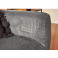 ECKSOFA  in Cord Dunkelgrau  180/266 cm  - Dunkelgrau/Schwarz, KONVENTIONELL, Textil/Metall (180/266cm) - Hom`in