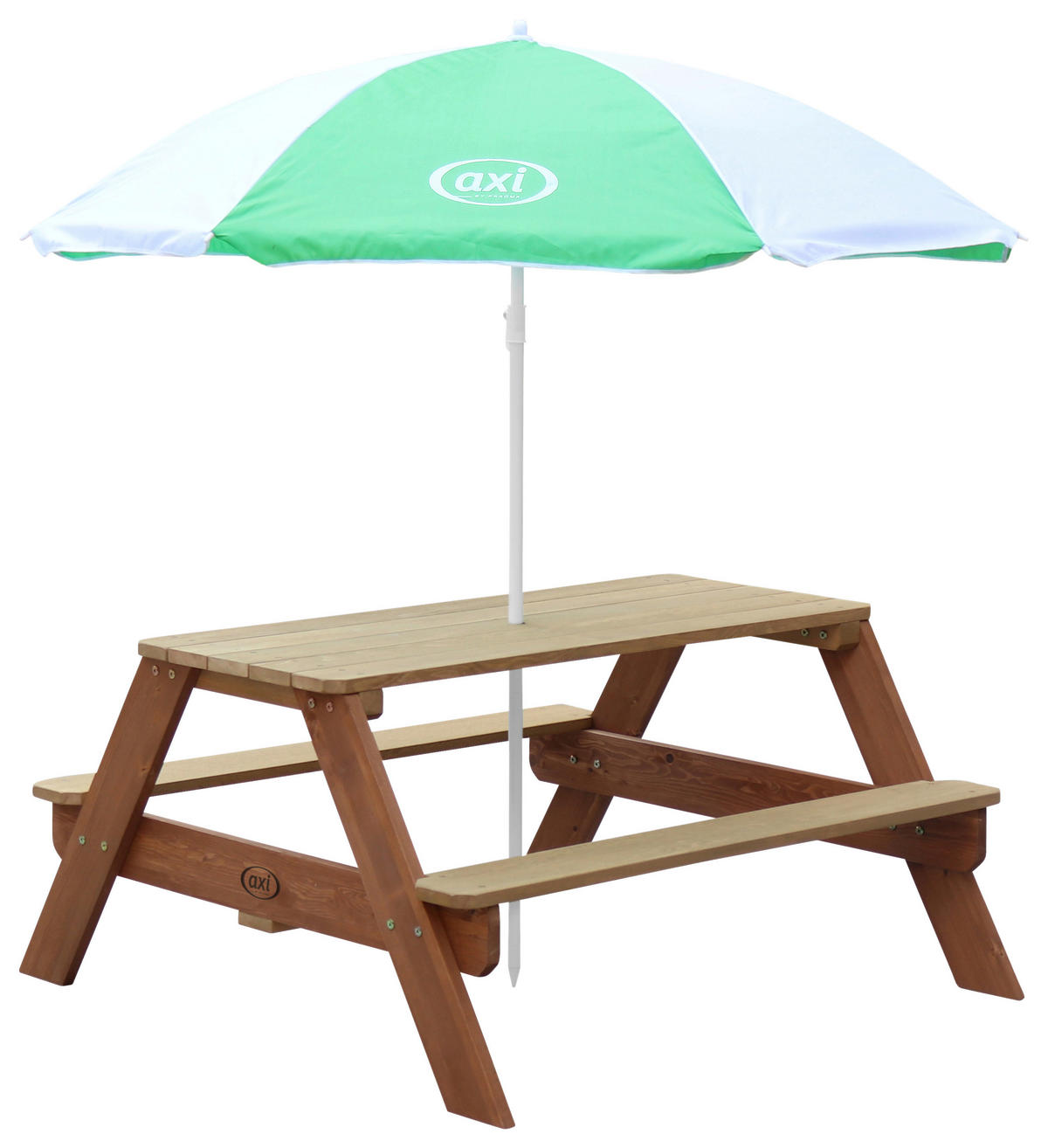 KINDER-GARTENSET - Weiss/Braun, Konventionell, Holz (97,7/48,7/95cm)