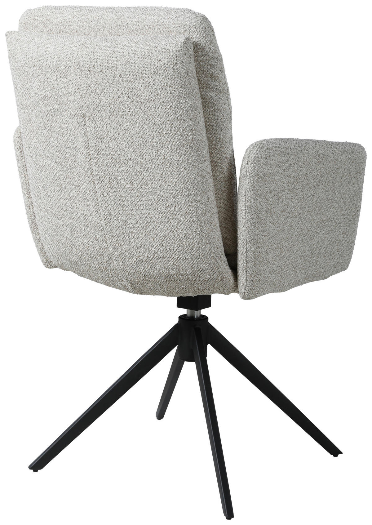 NASLANJAČ, kovina, tekstil bež  - črna/bež, Design, kovina/tekstil (62/88/64cm) - Novel