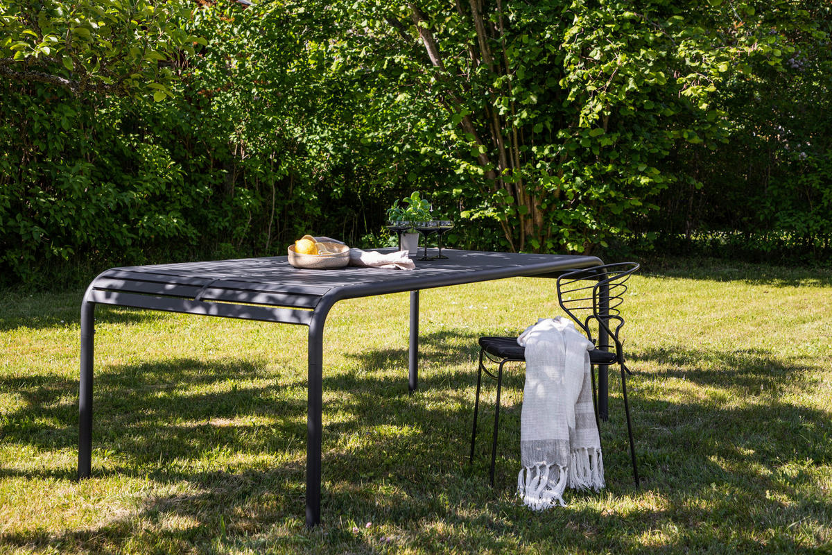 GARTENTISCH Metall Anthrazit rechteckig  - Anthrazit, Basics, Metall (200/100/75cm) - Gardenson