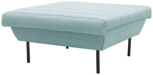 HOCKER in Textil Mintgrau  - Mintgrau/Schwarz, Design, Textil/Metall (90/45/105cm) - LOOKS by W.Joop