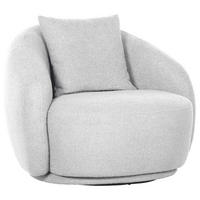 COCKTAILSESSEL Plüsch Hellgrau    - Hellgrau/Schwarz, LIFESTYLE, Textil/Metall (101/79/96cm) - Xora