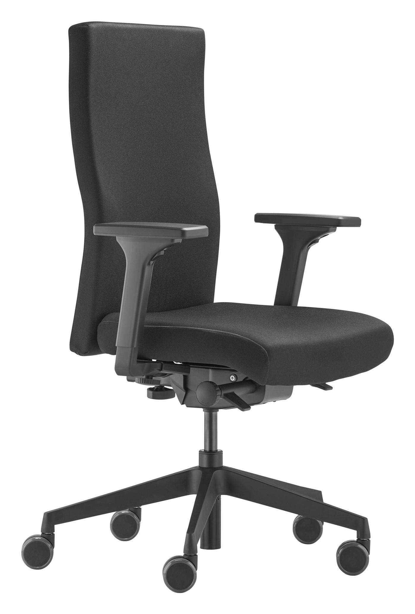 Dauphin Drehstuhl Schwarz 72x98 - 109x72 cm