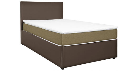 BOXBETT 160/200 cm  in Gelb, Grau  - Gelb/Grau, KONVENTIONELL, Holz/Holzwerkstoff (160/200cm) - Carryhome