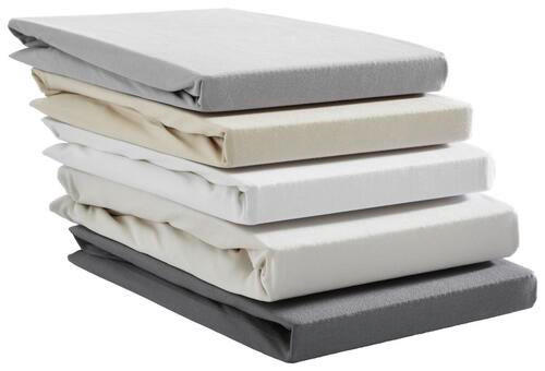 SPANNBETTTUCH Zwirn-Jersey - Silberfarben/Hellgrau, Basics, Textil (100/200cm) - Estella