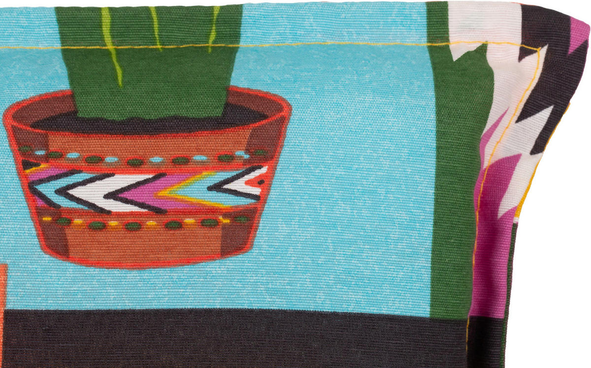 PODLOŽKA NA LEHÁTKO, 191/58/8 cm - oranžová/zelená, Basics, textil (191/58/8cm) - Gardenson