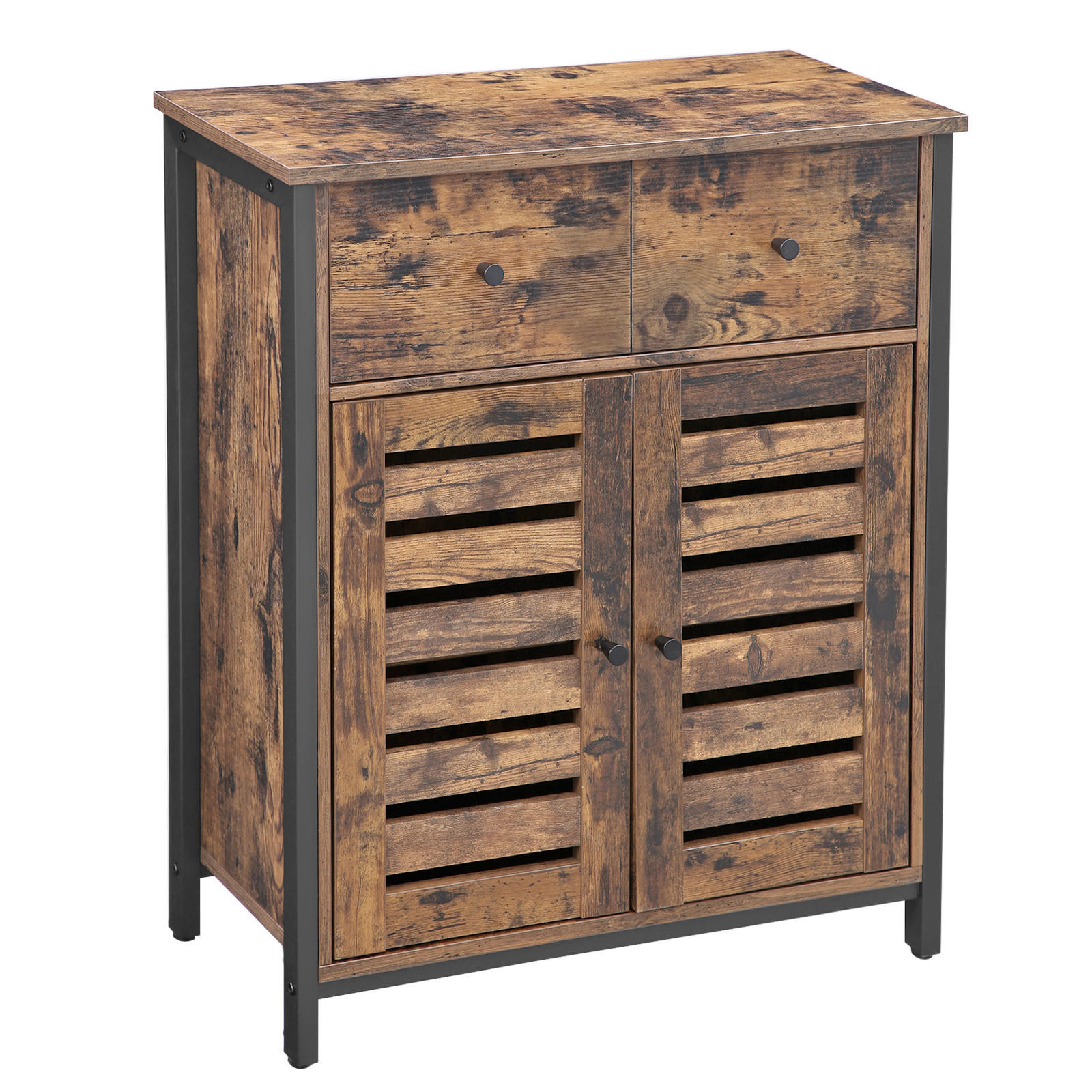 KOMMODE  in 70/80/30 cm  - Schwarz/Braun, Trend, Holzwerkstoff/Metall (70/80/30cm) - Boxxx