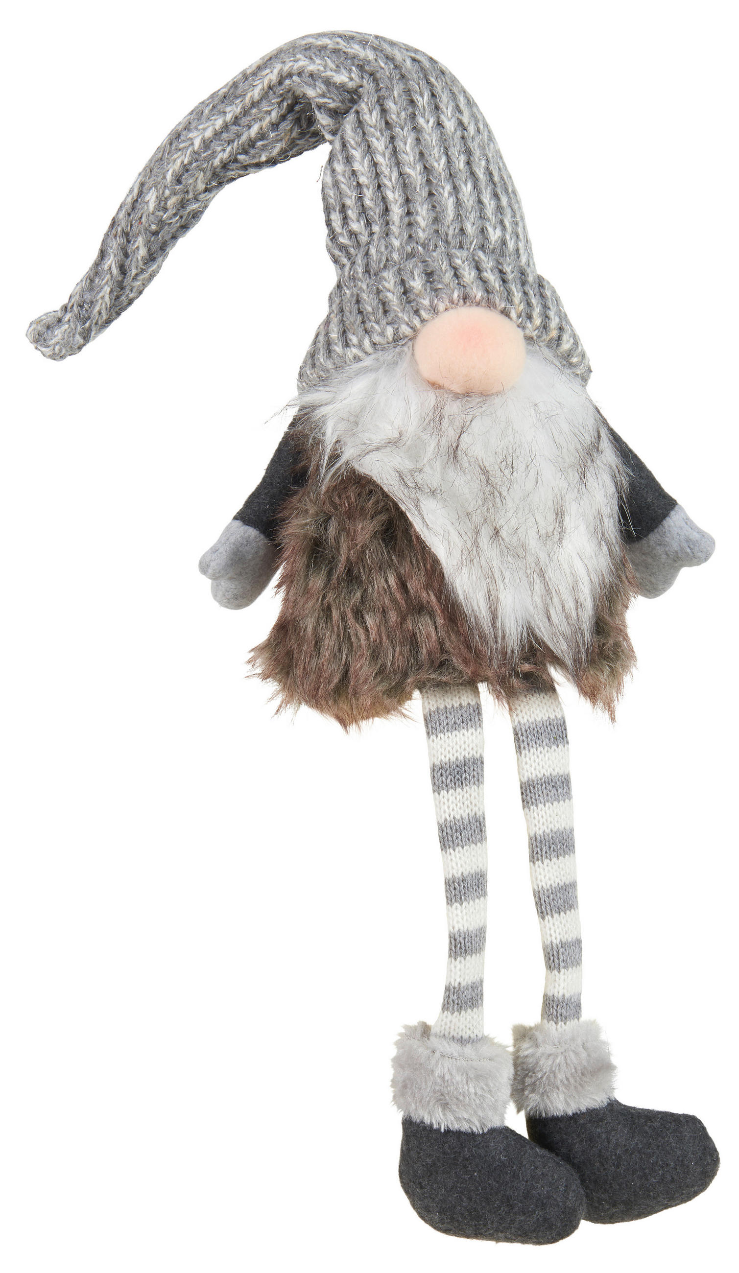 PATULJAK - tamno smeđa/svijetlo siva, Lifestyle, kamen/tekstil (18/65/13cm) - X-Mas