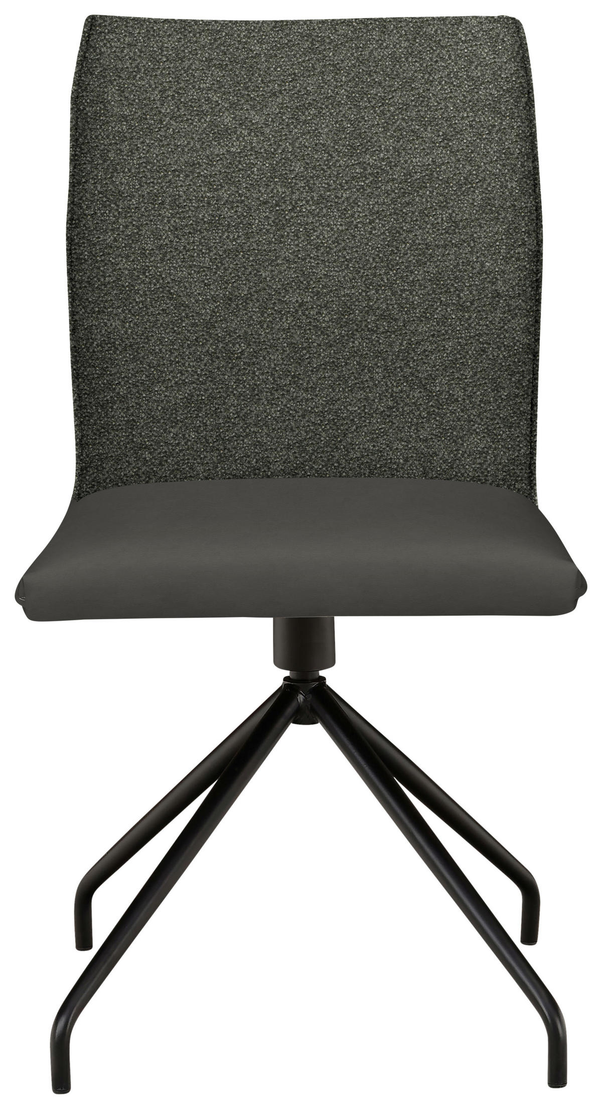 STUHL  in Stahl Webstoff, Mikrofaser Metall, Textil  - Anthrazit/Schwarz, Design, Textil/Metall (49/91/60cm) - Moderano