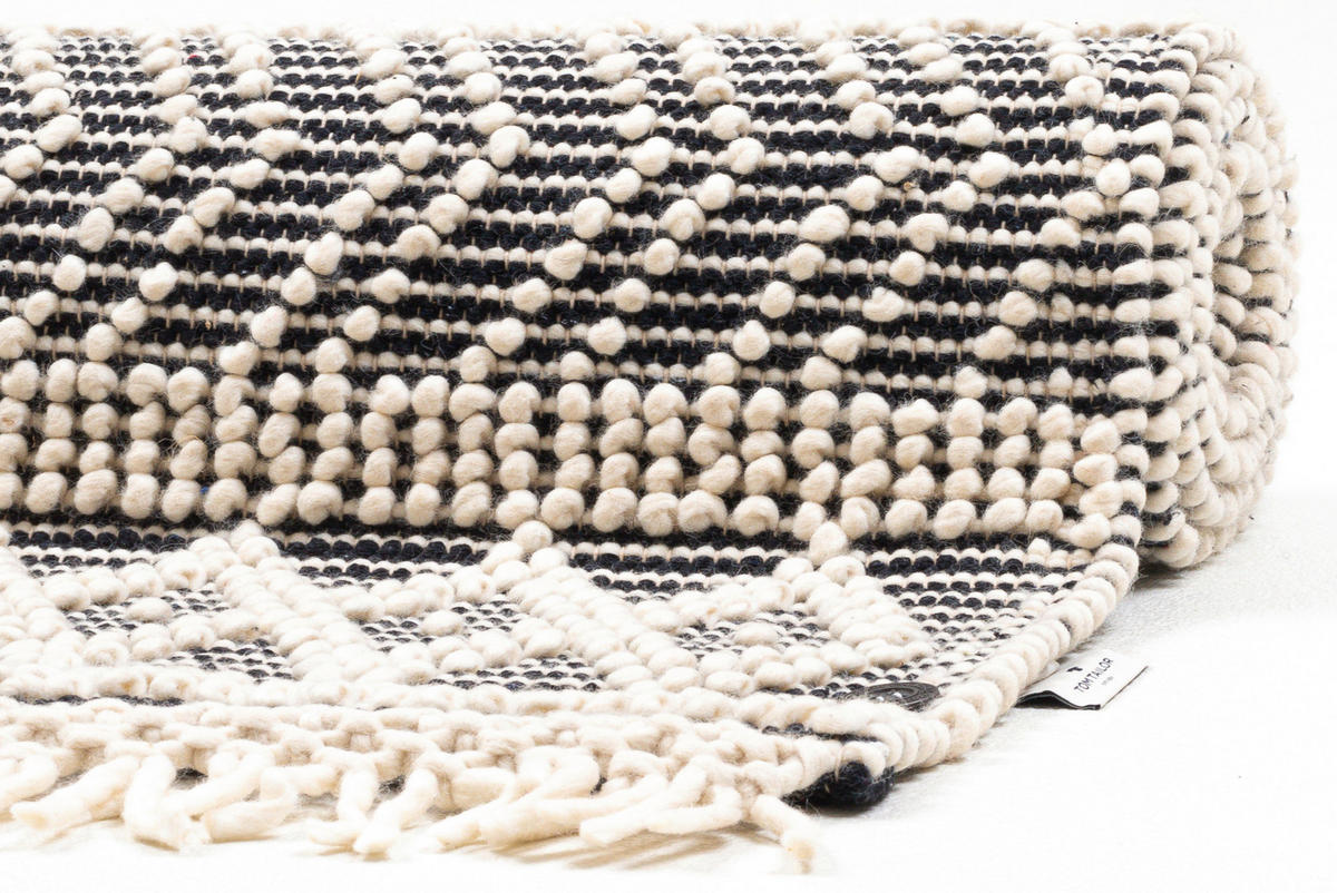 HANDWEBTEPPICH 140/200 cm Colored Macrame two Creme, Grau  - Creme/Grau, KONVENTIONELL, Textil (140/200cm) - Tom Tailor