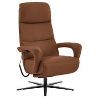 RELAXSESSEL in Leder Cognac  - Cognac/Schwarz, Design, Leder/Metall (76/110/86cm) - Dieter Knoll