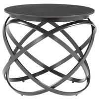 BEISTELLTISCH 55/55/50 cm Grau, Schwarz rund  - Schwarz/Grau, Design, Keramik/Metall (55/55/50cm) - Stylife