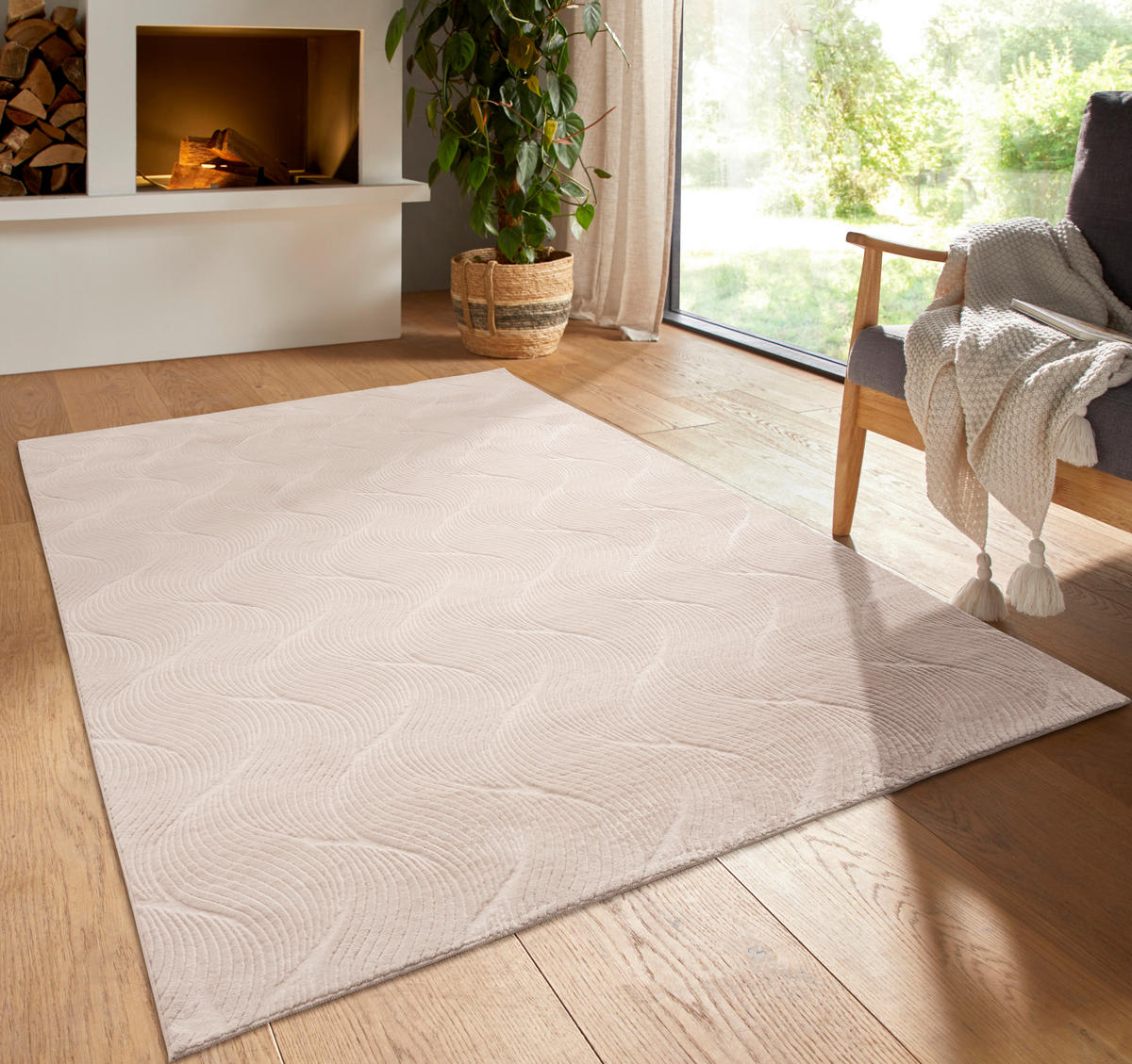 WEBTEPPICH 60/120 cm Homestyle Beige  - Beige, Design, Textil (60/120cm) - Novel